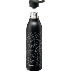 Aladdin CityLoop Thermavac 600 Ml - Thermo-Trinkflasche -Tatonka Geschaft aladdin cityloop thermavac 600 ml thermo trinkflasche lava schwarz print ala 10 10870 008 56