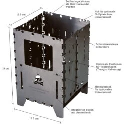 Bushcraft Essentials Bushbox XL Titanium - HOBO Kocher -Tatonka Geschaft bushcraft essentials bushbox xl titanium hobo kocher bce 037 2