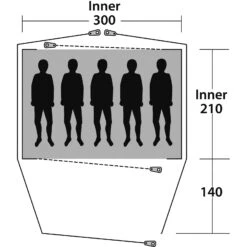 Outwell Cloud 5 - Fünf-Personen-Zelt -Tatonka Geschaft outwell cloud 5 fuenf personen zelt green grey rl 150177 1