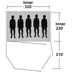 Outwell Earth 5 - Fünf-Personen-Tunnel-Zelt -Tatonka Geschaft outwell earth 5 fuenf personen tunnel zelt green grey rl 150173 1