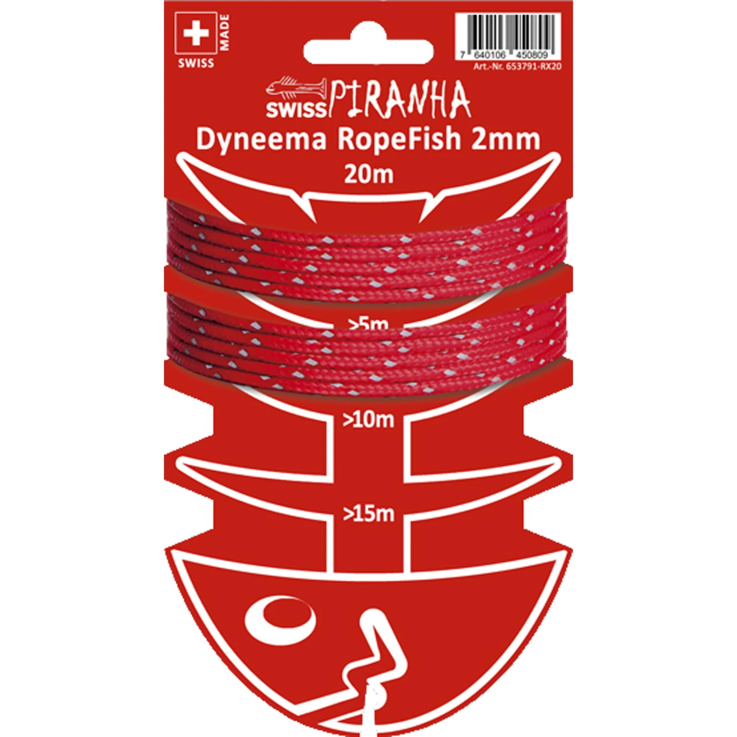 SwissPiranha Dyneema RopeFish 20 M - Schnur 4 SwissPiranha Dyneema RopeFish 20 M - Schnur – Bild 2