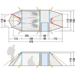 Tatonka Alaska 3.235 PU - Drei-Personen-Zelt -Tatonka Geschaft tatonka alaska 3 235 pu drei personen zelt light olive tat 2457 333 3