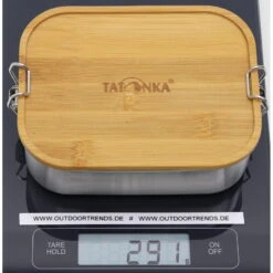 Tatonka Lunch Box I Bamboo 800 Ml - Edelstahl-Proviantdose -Tatonka Geschaft tatonka lunch box i bamboo 800 ml edelstahl proviantdose stainless tat 4204 000 3