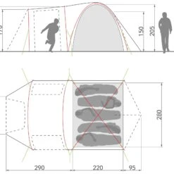 VAUDE Campo Casa XT 5P - Fünf-Personen-Zelt -Tatonka Geschaft vaude campo casa xt 5p fuenf personen zelt vau 14229 1700 7