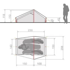 VAUDE Lizard Seamless 2-3P - Zelt -Tatonka Geschaft vaude lizard seamless 2 3p zelt cress green vau 14418 1820 4
